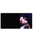 Mouse pad featuring Vegeta, the Saiyan Prince, 32x16 inches, capturing his intense focus and pride in a dynamic design.