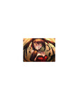 Classic anime girl mouse pad 14x10 inches with Kurumi Tokisaki, clockwork rings, twin tails, corset.