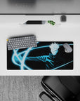 28x12 inches mouse pad showcasing Gojo Satoru and his powerful blue cursed energy, bringing action to your workspace.