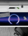 36x16 inches mouse pad with cosmic design, featuring glowing celestial ring and soothing night hues for a calming, futuristic effect.