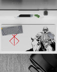 32x16 inches mouse pad showcasing the Skull Knight and the Brand of Sacrifice in a chilling, minimalistic design, perfect for adding dark fantasy power to your workspace.