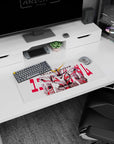 28x12 inches Mobile Suit Gundam Unicorn mouse pad featuring RX-0 Unicorn Gundam staring forward.