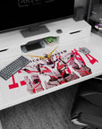 40x20 inches Mobile Suit Gundam Unicorn desk pad featuring RX-0 Unicorn Gundam staring forward over your setup.