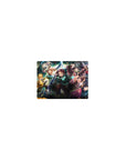 Anime mouse pad 14x10 inches featuring Tanjiro, Nezuko, Zenitsu, Inosuke, Giyu in battle from Demon Slayer series.