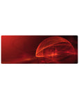 Compact 32x12 inches mouse pad with Crimson Flame design, featuring deep crimson and fiery orange hues for a bold and passionate look.