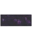 Compact 32x12 inches mouse pad with purple marble design, featuring luminous purple veins and deep black for a vibrant, sophisticated look.
