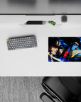 Small-sized 14x10 desk mat with Jotaro design adds bold JoJo's Bizarre Adventure energy to any desk