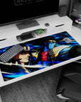 Stand Battles design on 40x20 desk mat perfect for fans who love power precision and electric energy