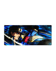 Streamlined Jotaro Kujo desk mat 28x12 featuring blue hues and Star Platinum for bold workspace flair