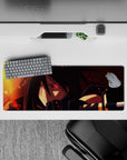 Intense Madara theme on 32x12 mouse pad featuring determined gaze for Naruto series enthusiasts