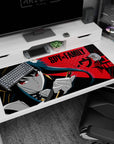 40x20 inches Yor Forger SPY x FAMILY desk pad, gloved hand holding a golden stiletto.