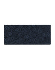 Streamlined Blue Topographic Contour desk mat 28x12 featuring soft blue lines for bold yet calming workspace flair