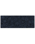 Compact Blue Topographic Contour desk mat 32x12 with contour theme for stylish and sleek desk decor