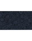 Blue Topographic Contour desk mat 40x20 featuring soft blue lines on black for sleek minimalist style