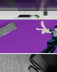40x20 inches anime mouse pad in punchy purple and deep navy, clean modern vibe for late-night grind.
