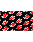 Akatsuki cloud desk pad 40x20 featuring red clouds on black background for bold Naruto-inspired style