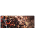 Compact Jeanne d'Arc Alter mouse pad 32x12 with fiery chaos theme for stylish and sleek desk decor