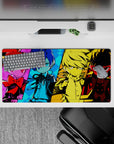 Persona chibi mouse pad, 32x16 inches, featuring vibrant chibi versions of iconic protagonists, including Joker and P3P heroine.