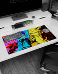 Anime mouse pad 32x16 inches featuring Persona chibi characters, showcasing vibrant colors and iconic protagonists.