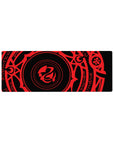Anime mouse pad 32x12 inches featuring Gremory magic circle from High School DxD; vivid crimson on black background.