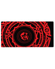 Anime mouse pad 32x16 inches featuring Gremory magic circle from High School DxD in vivid crimson on a black background.