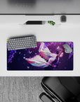 Compact yet detailed 28x12 inch mouse pad showcasing Shinobu's artistry for anime and Demon Slayer fans