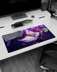 Durable 32x16 inch mouse pad with Shinobu's iconic butterfly cloak, perfect for gaming and anime setups
