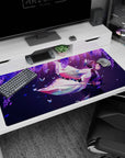 Premium 40x20 inch desk pad highlighting Shinobu's deadly precision, perfect for fans of Demon Slayer