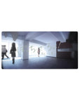 32x16 inches anime mouse pad with school hallway scene, lone girl centered and Japanese lettering.