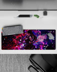32x12 inches mouse pad with Akame, blending cosmic power with nebula tones and deadly focus for a Black and red starlit warfare design.