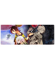 No Game No Life anime mouse pad, 32x12 inches, split cosmic design with Sora and Shiro.