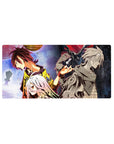 32x16 inches anime mouse pad with No Game No Life split cosmic design featuring Sora and Shiro.