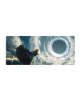 Mouse pad featuring the Fate/Stay Night heroine, 28x12 inches, with her sword gleaming under a majestic, celestial sky.