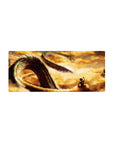 Mouse pad featuring Shenron’s summoning, 28x12 inches, with golden skies and the grandeur of the Eternal Dragon from Dragon Ball Z.