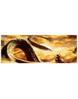 Compact 32x12 inches mouse pad featuring Shenron’s summoning, with golden skies and the grand presence of the Eternal Dragon in Dragon Ball Z.