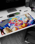 Dynamic Gear 5 design on 40x20 mouse pad perfect for celebrating Luffy's powerful and fun spirit
