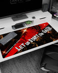 Anime mouse pad 40x20 inches featuring Persona 5 Royal's Phantom Thieves, with Joker in vivid reds and bold text.
