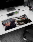 Powerful shinobi clash artwork on 32x16 mouse pad perfect for celebrating iconic rivalry moments
