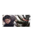 Streamlined Tornado of Rivalry mouse pad 28x12 featuring iconic shinobi clash for bold desk decor