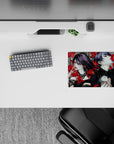 Small-sized 14x10 desk pad with anime theme adds bold, symbolic energy to any desk or workspace
