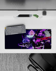 28x12 inches mouse pad with Solo Leveling design, blending Sung Jin-Woo and his shadow army with purple and black energy for a striking, high-energy effect.