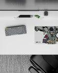 Classic 14x10 inch mouse pad featuring Sarutobi Asuma from Naruto; grunge-style with green and gray tones, twin trench knives.