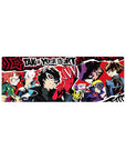 Anime mouse pad featuring Persona 5, 32x12 inches. Joker in front with the squad in vibrant, energetic pop art style.