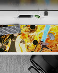 36x16 inches desk pad showcasing Naruto’s radiant power clash, with fiery energy and explosive action, ideal for action-packed fans.