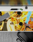 40x20 inches desk pad showcasing Naruto in his full power mode, surrounded by fiery energy and raw power, capturing the epic "Radiant Power Clash."
