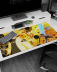 Large 40x20 inches desk pad with Naruto glowing with energy, explosions surrounding him, perfect for fans of adrenaline-fueled Naruto battles.