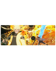 Compact 32x12 inches mouse pad with Naruto’s radiant power clash, featuring fiery energy and intense explosions, ideal for fans of the action.
