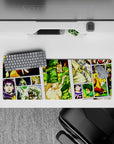 32x12 inches mouse pad featuring the Joestar family from JoJo’s Bizarre Adventure, blending iconic action scenes and vibrant colors to honor the legacy.