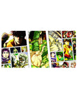 Mouse pad featuring the Joestar family legacy from JoJo's Bizarre Adventure, 32x16 inches, with iconic scenes and vibrant colors showcasing intense action.