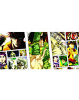 Desk pad featuring the Joestar family legacy from JoJo's Bizarre Adventure, 36x16 inches, with iconic scenes and bold colors to honor the JoJo universe.
